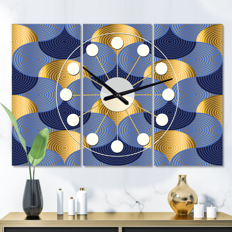 East Urban Home Oversized Retro Luxury Waves VIII MidCentury Wall
